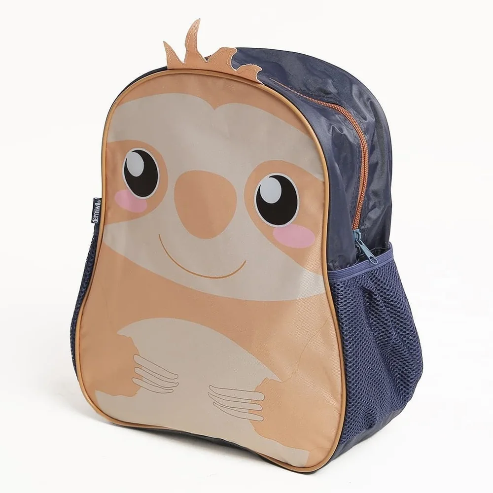 Mochila Escolar Infantil De Costas Bicho Preguiça