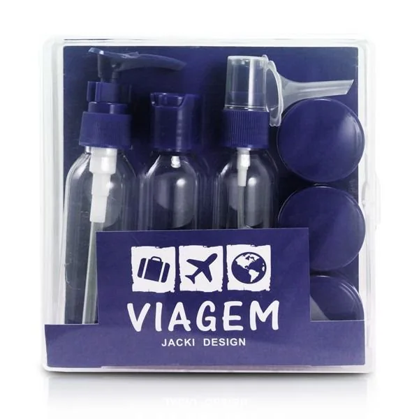 Kit de Frascos para Viagem de 9 PeçasAzul Azul
