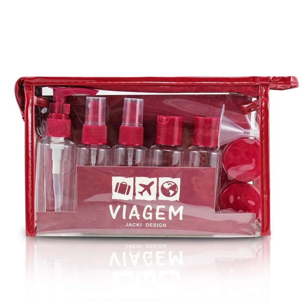 Kit De Frascos Para Viagem De 10 Peças Vinho