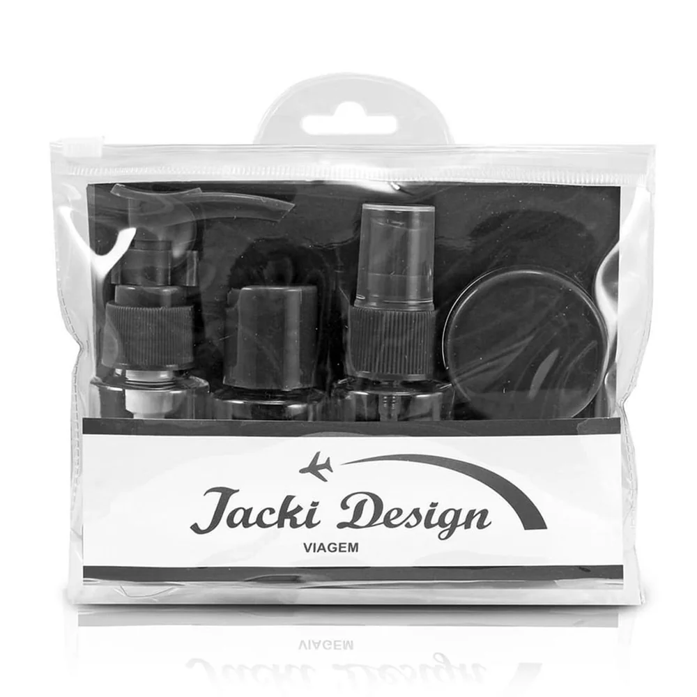 Kit De Frascos Para Viagem De 7 Peças Preto