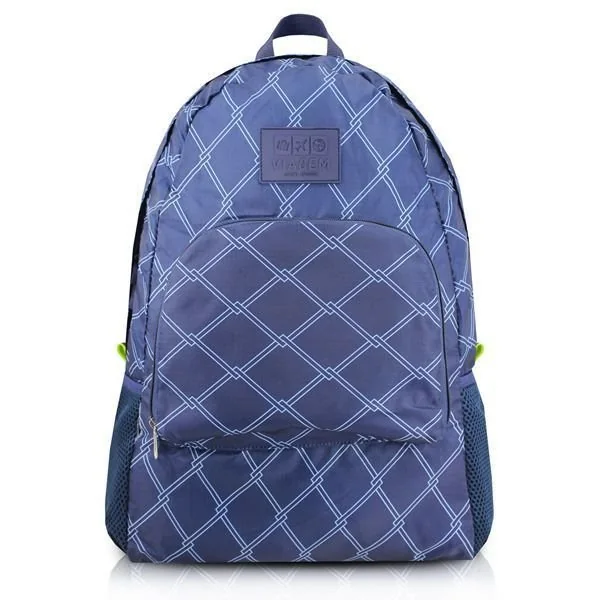Mochila Dobrável Azul Listras