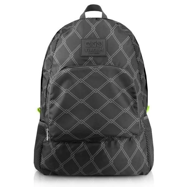 Mochila Dobrável Preto Listras