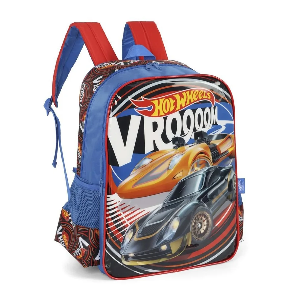 Mochila Escolar Infantil De Ombro Hot Whells Vermelho