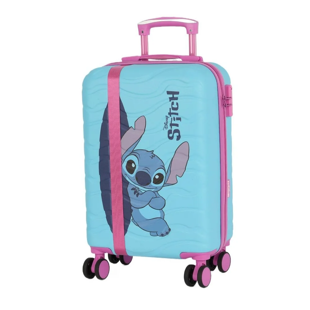 Mala De Viagem Pequena De Bordo Em Abs Stitch Cinta