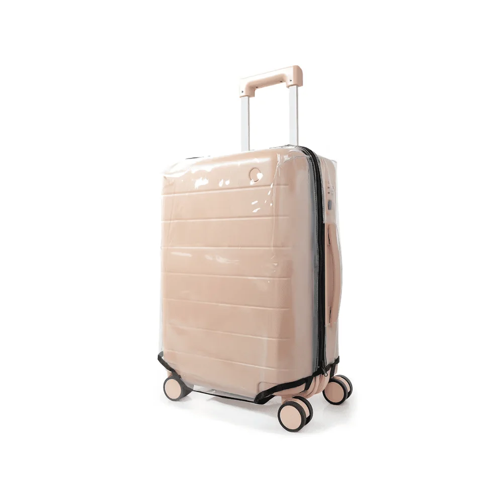 Capa De Mala Maloa Alça Tradicional Transparente Preto M- 23 Kg
