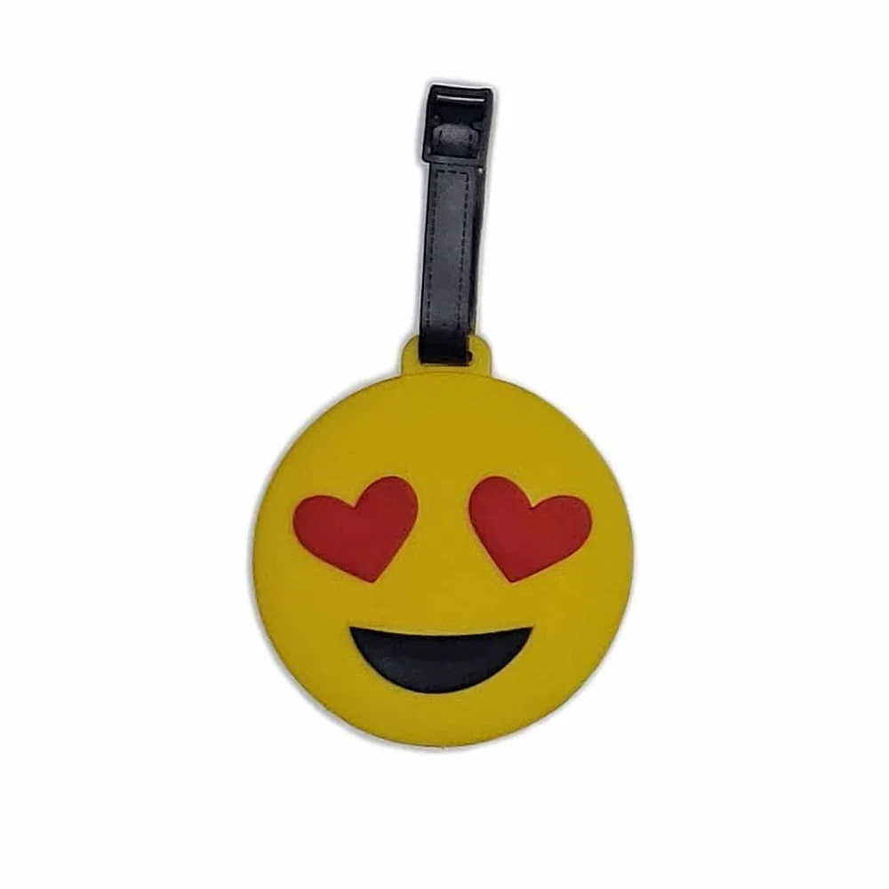 Tag Identificador De Bagagem Para Malas De Viagem Emoji Coração