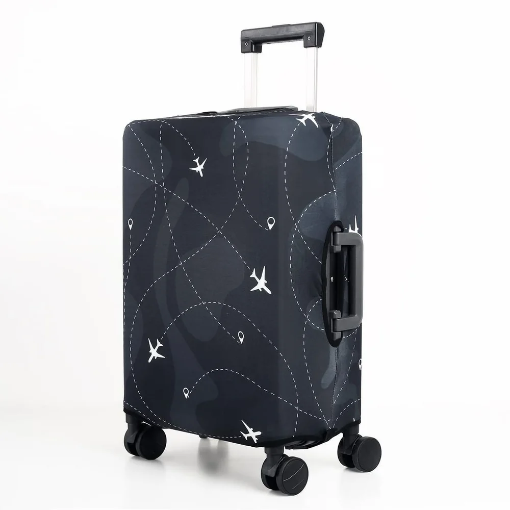 Capa De Mala Maloa Alça Tradicional Aviões Preto