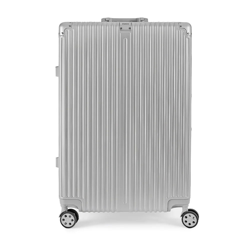 Mala De Viagem Grande 32kg Policarbonato Abs Noruega Maloa Prata