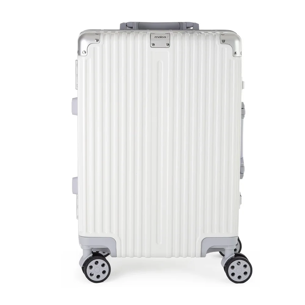 Mala De Viagem Média 23kg Policarbonato Abs Noruega Maloa Branco