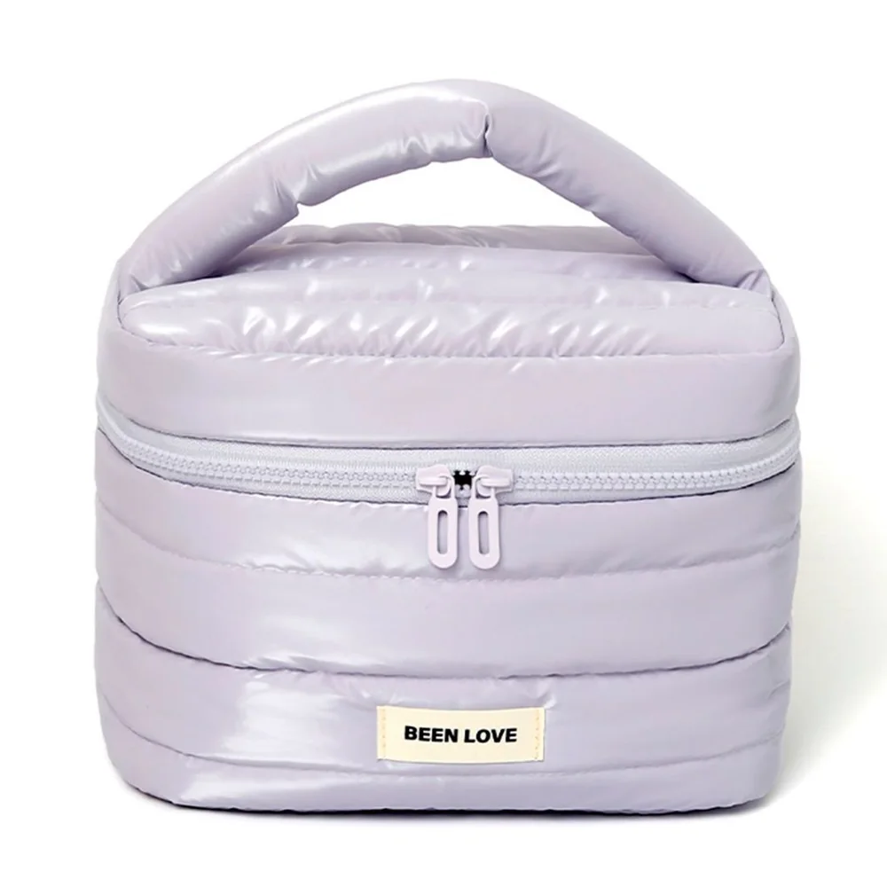 Nécessaire De Viagem Multifuncional Puffer Maloa Lilás