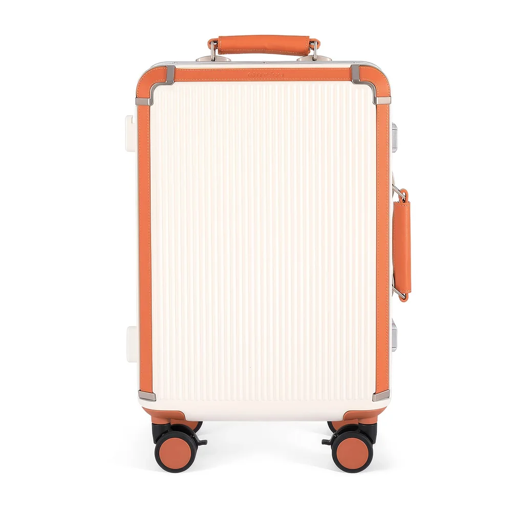 Mala De Viagem Pequena De Bordo 10kg Em Policarbonato Vienna Maloa Branco