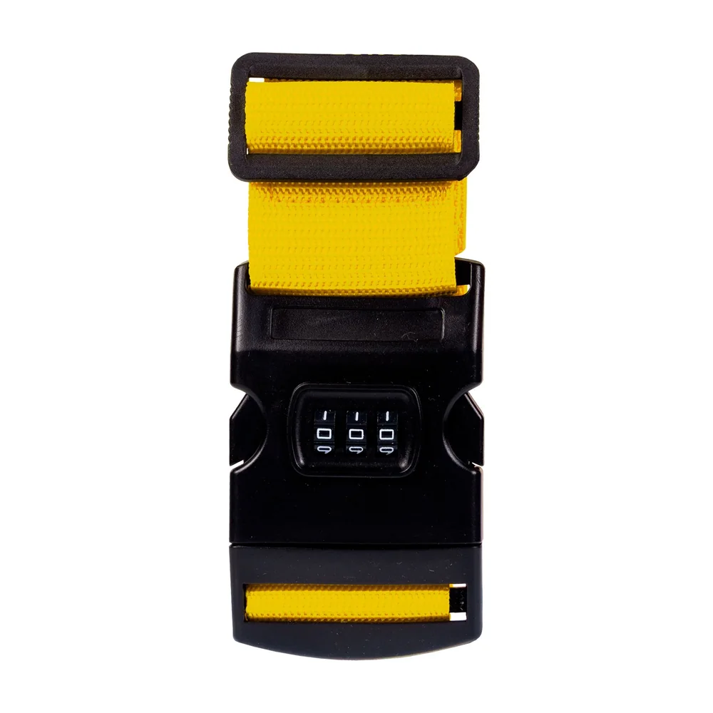 Cinta para Mala de Viagem com Cadeado Numérico Amarelo