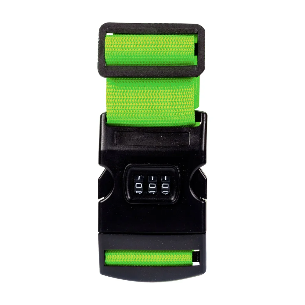 Cinta para Mala de Viagem com Cadeado Numérico Verde Neon